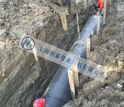 双壁缠绕管 HDPE双壁缠绕管 聚乙烯中空壁缠绕管 河南郑州中原小区项目